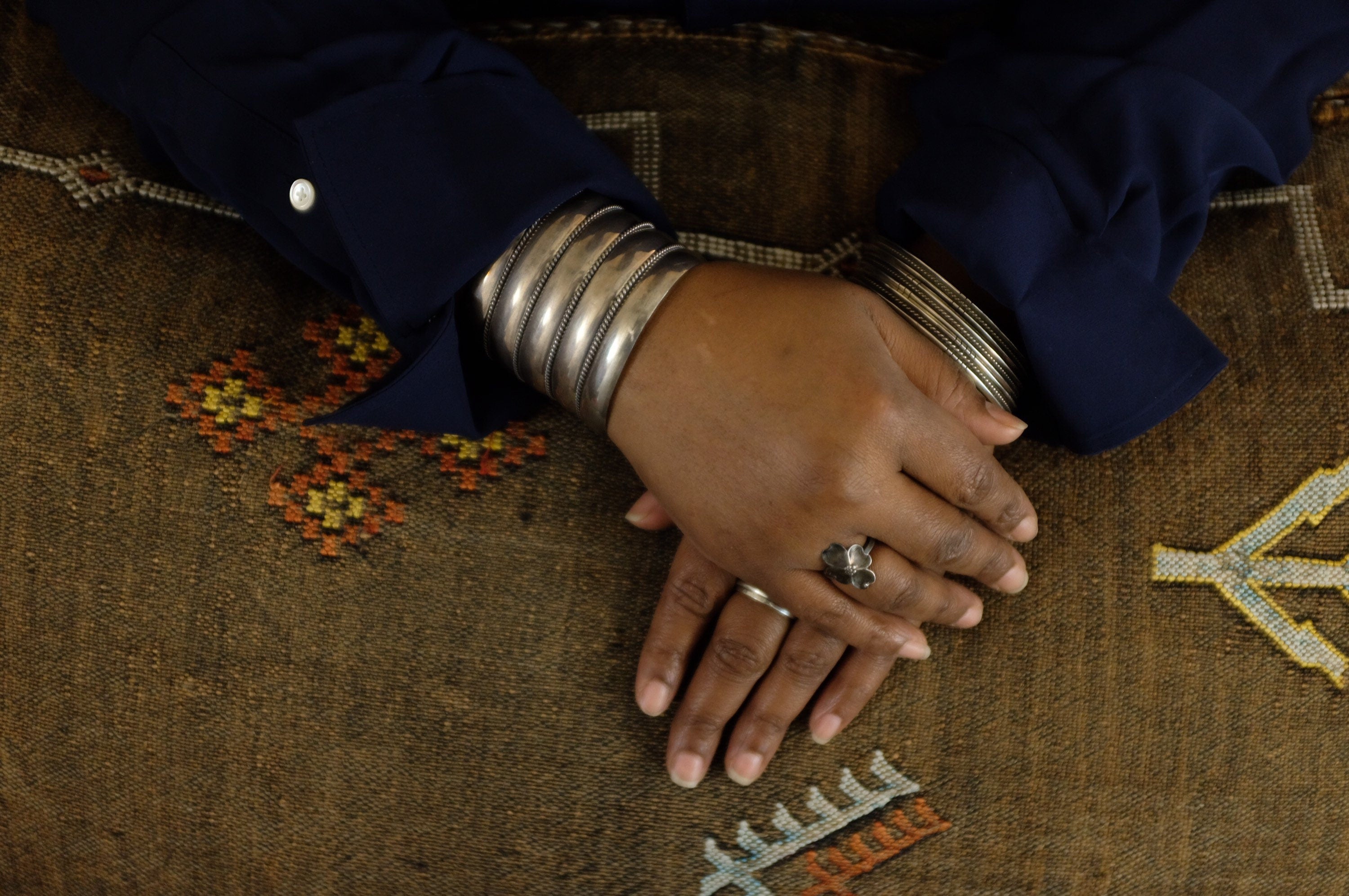 Sterling Silver Tahe Navajo Cuff Bracelet