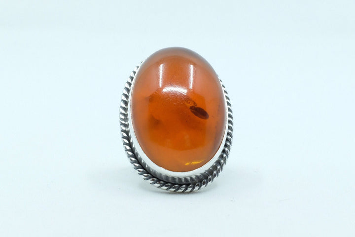 Sterling Silver Amber Ring