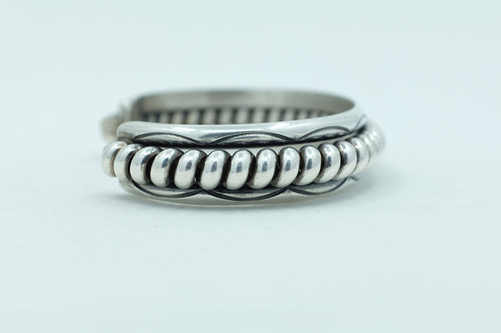 Sterling Silver Tahe Single Rope Navajo Cuff