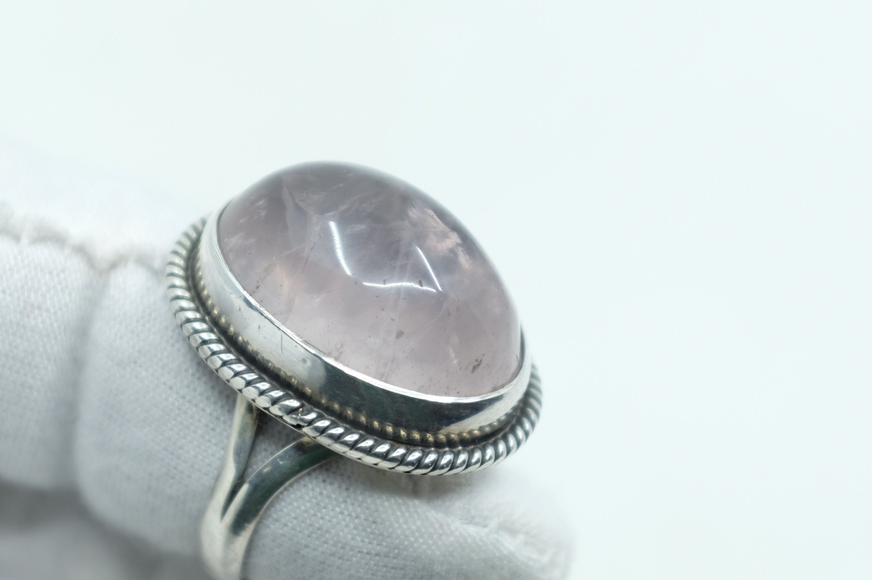 Sterling Silver Rose Quartz Ring