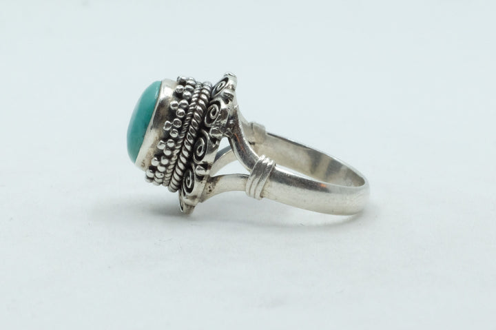 Sterling Silver Balinese Turquoise Ring