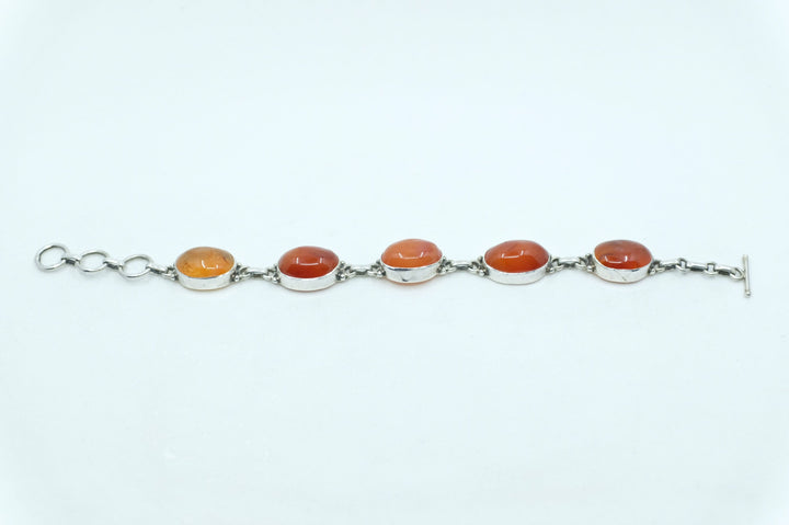 Sterling Silver Red Onyx Tennis Bracelet