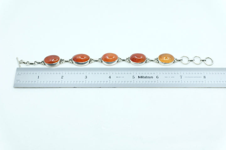 Sterling Silver Red Onyx Tennis Bracelet