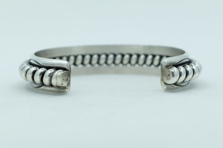 Sterling Silver Tahe Single Rope Navajo Cuff