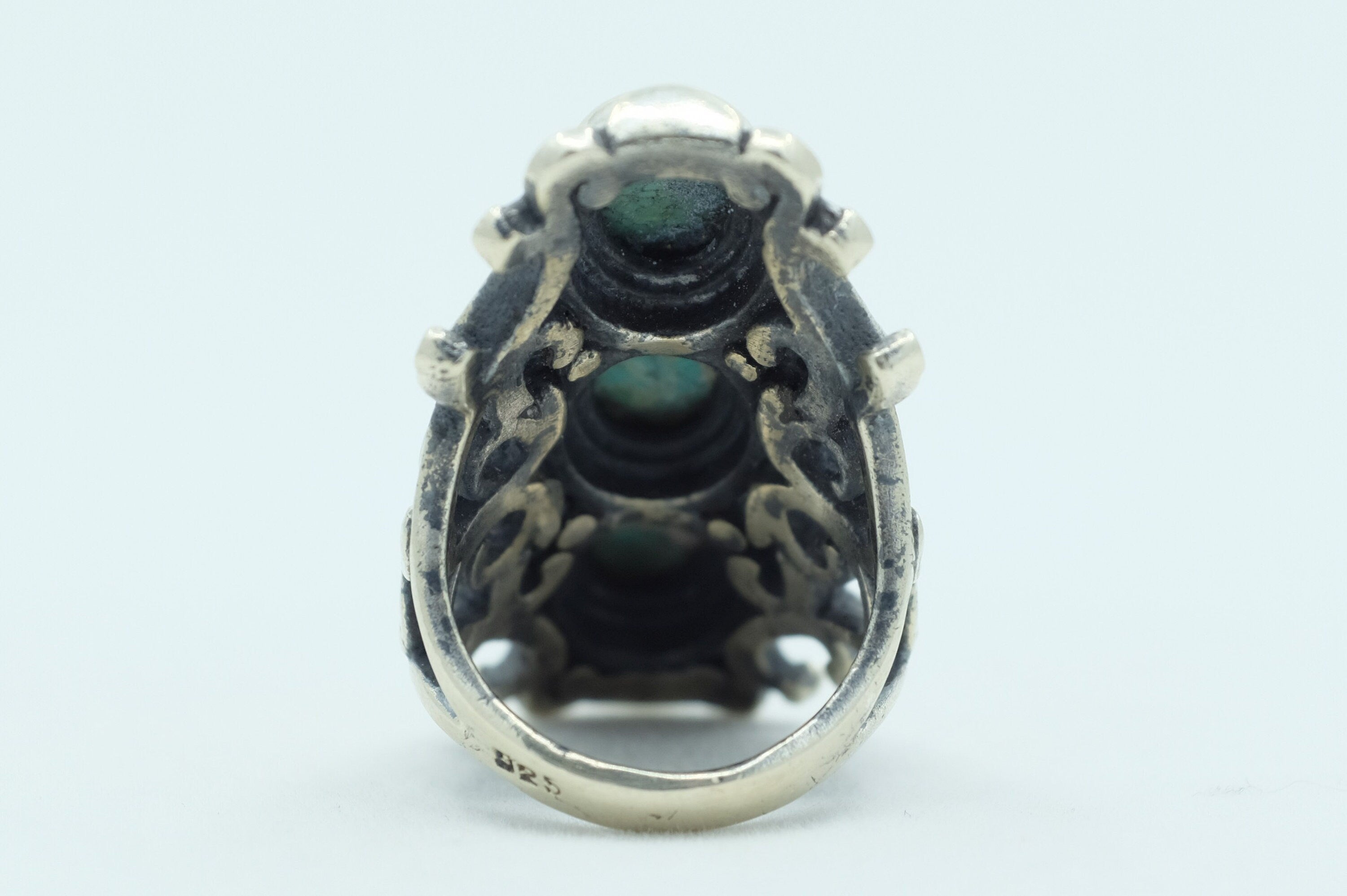 Sterling Silver Turquoise Filigree Ring (4)