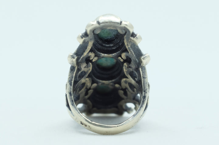 Sterling Silver Turquoise Filigree Ring (4)