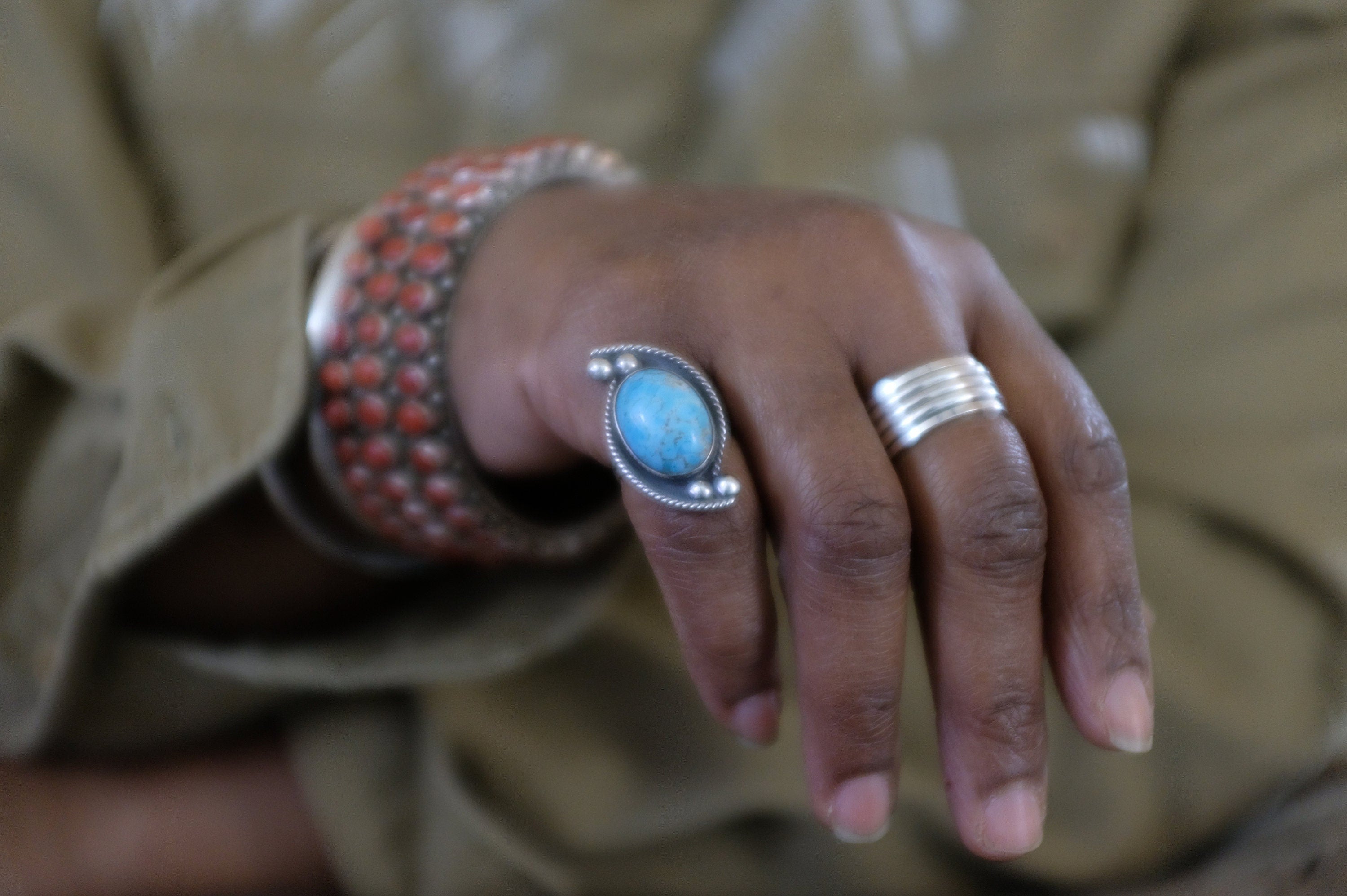 Sterling Silver Hubbell Glass Ring