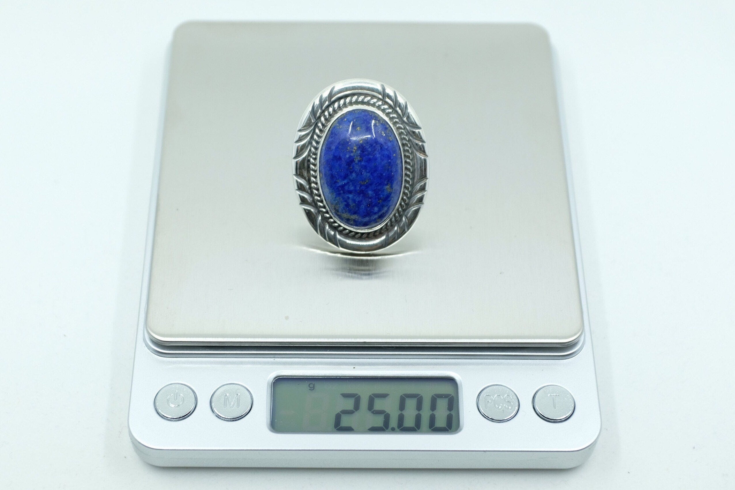 Sterling Silver Lapis Navajo Ring