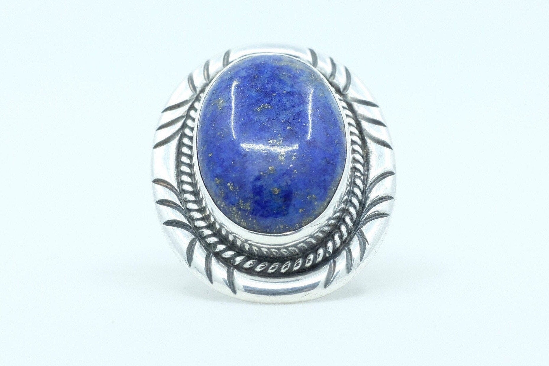 Sterling Silver Lapis Navajo Ring