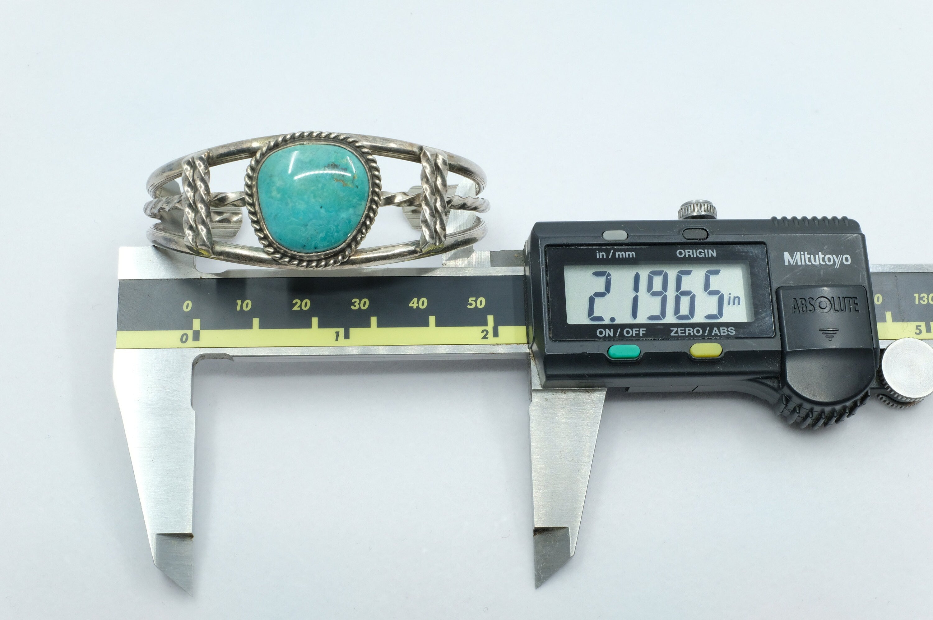 Sterling Silver Turquoise Vintage Navajo Cuff Bracelet