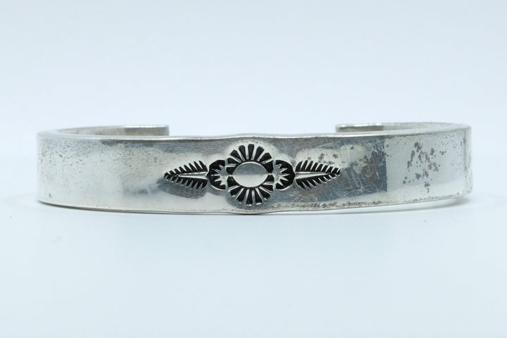 Sterling Silver George Francis Stamped Cuff Bracelet