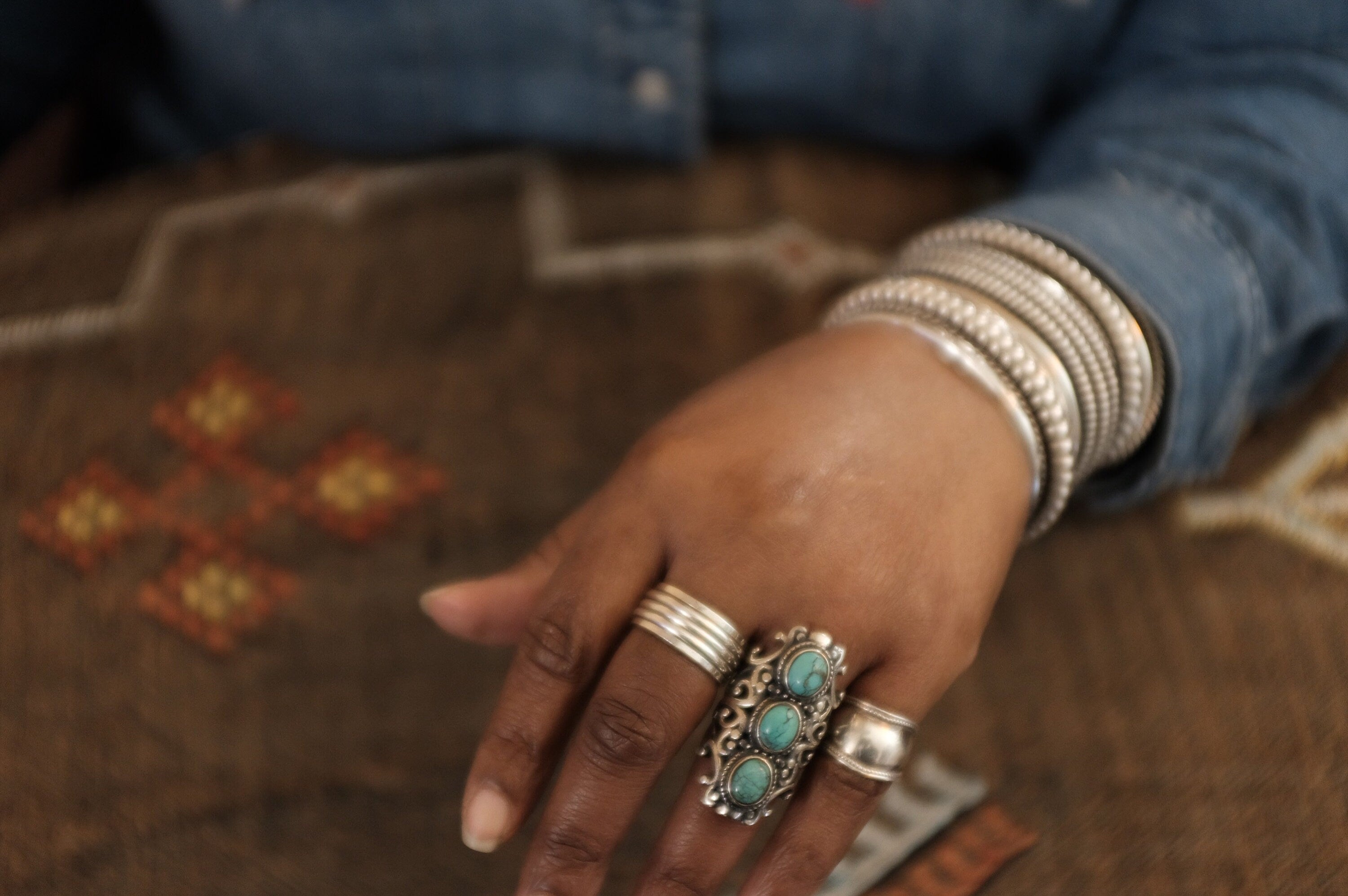 Sterling Silver Turquoise Filigree Ring (4)