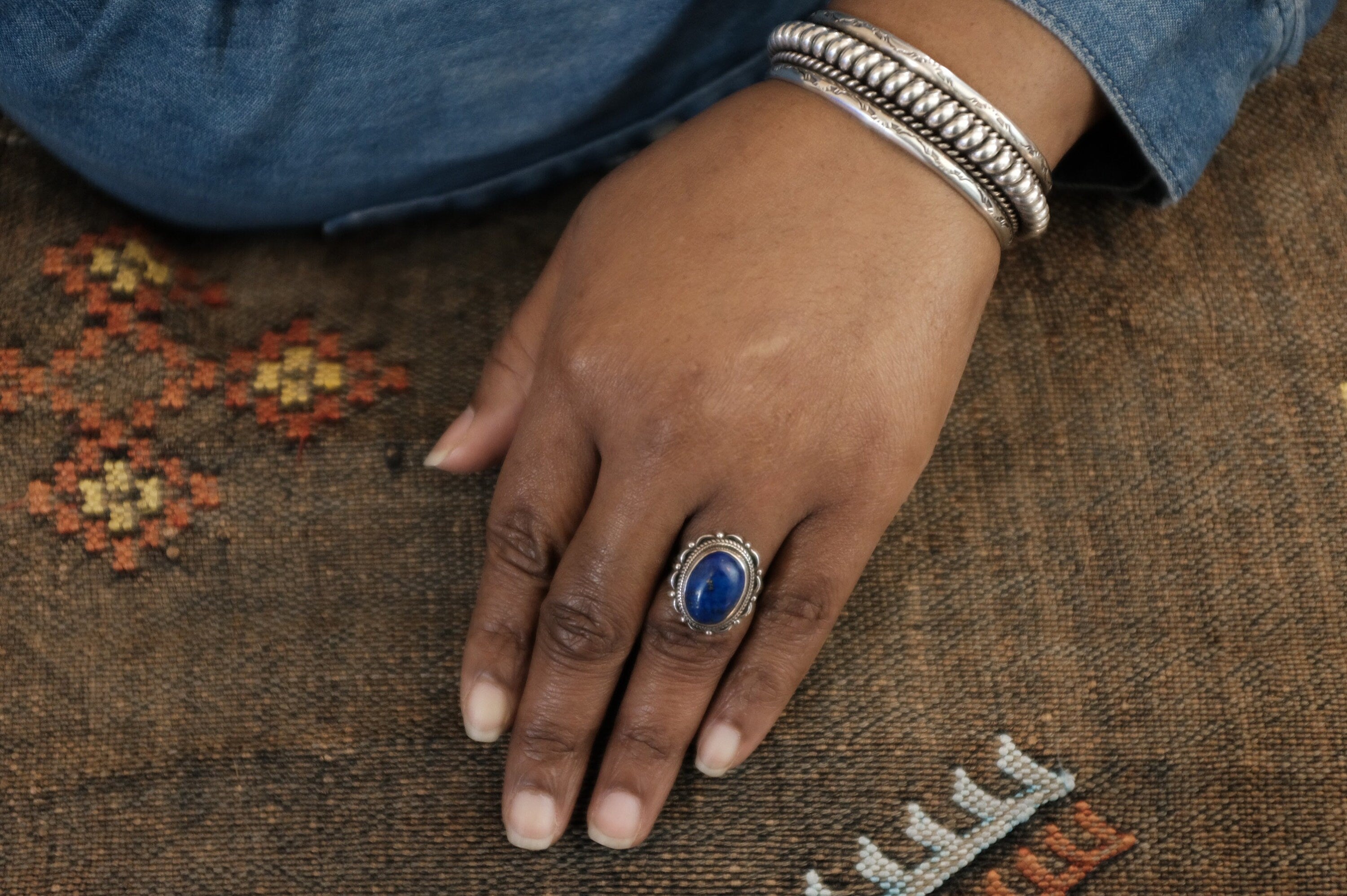 Sterling Silver Lapis Ring