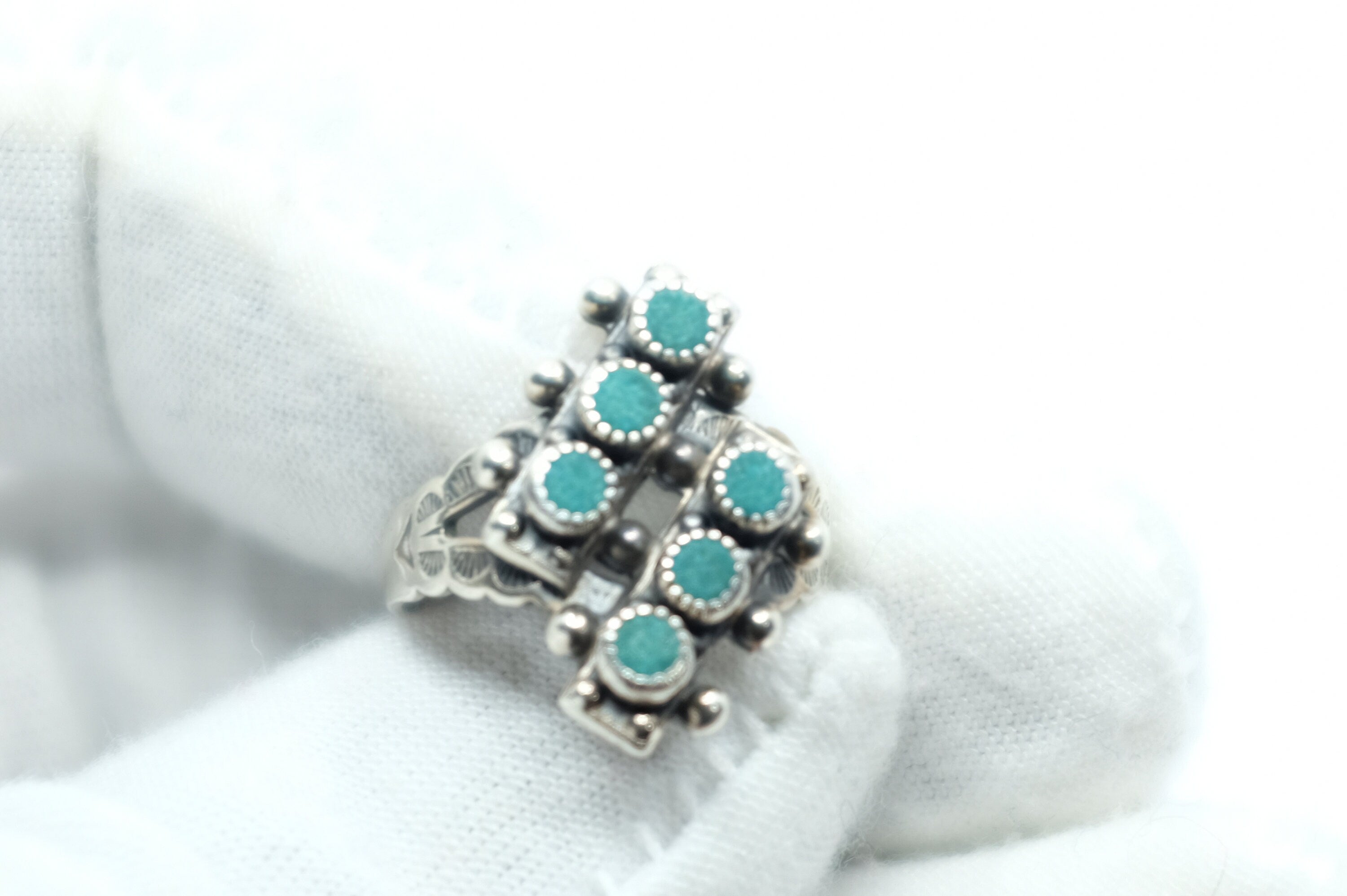 Sterling SIlver Petit Point Zuni Ring