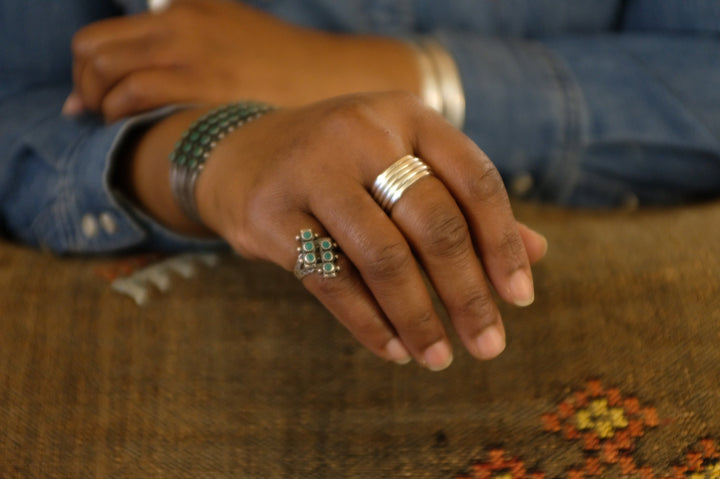 Sterling SIlver Petit Point Zuni Ring