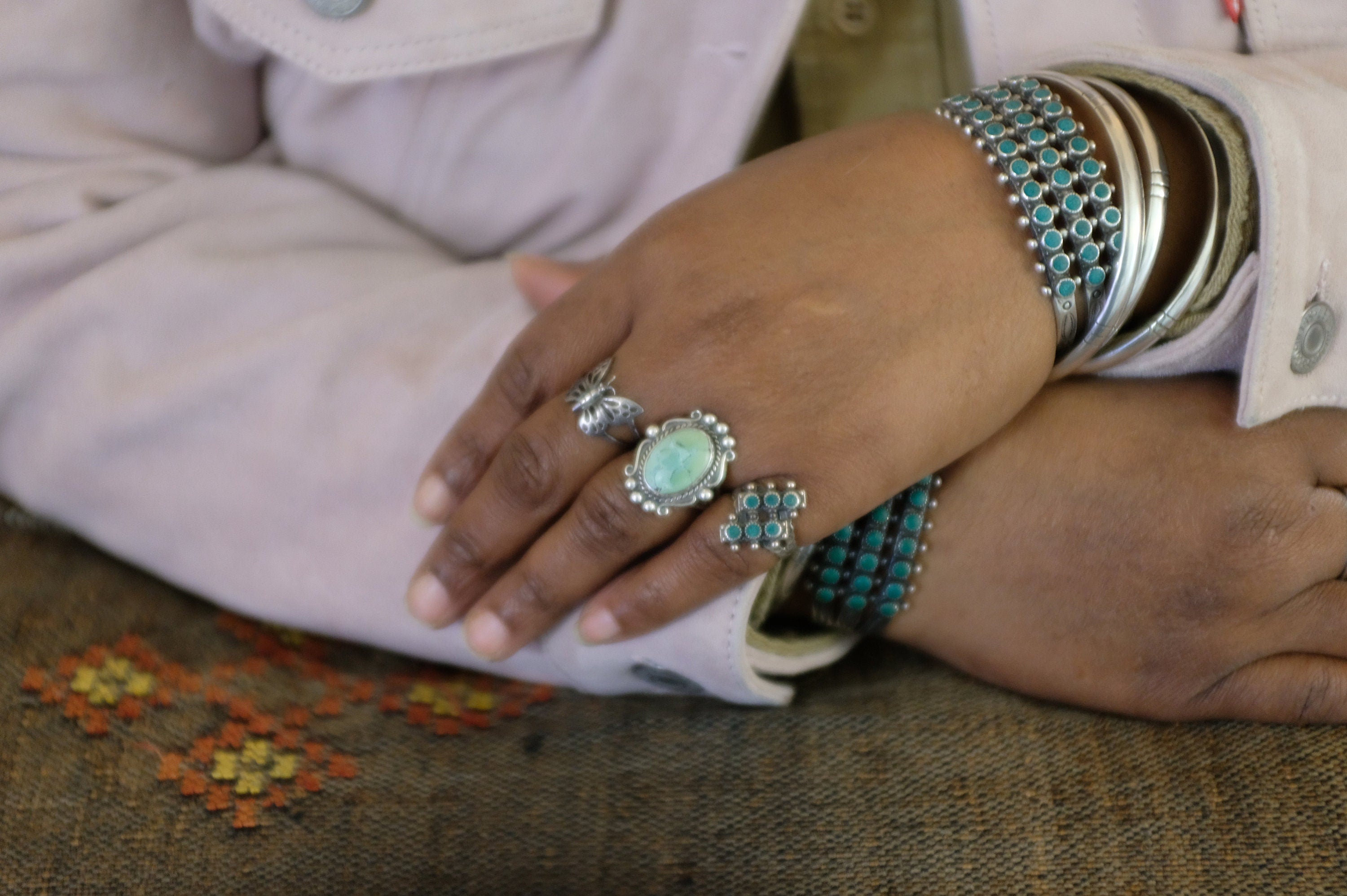 Sterling SIlver Petit Point Zuni Ring