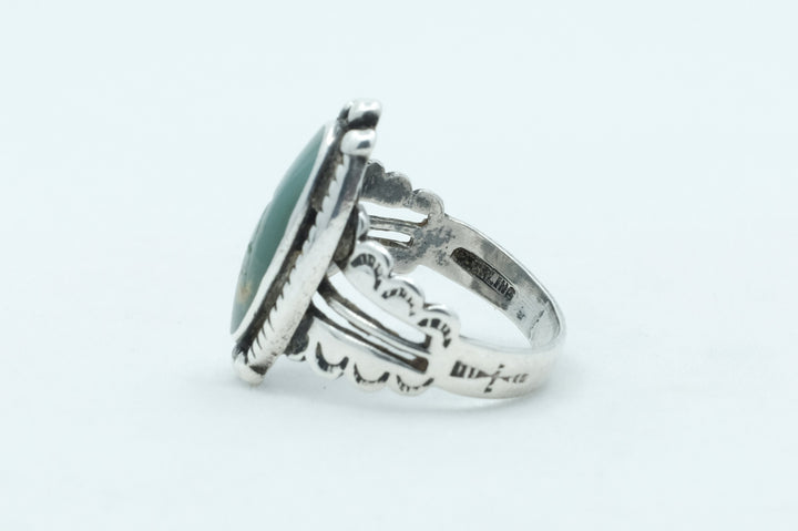 Sterling Silver Turquoise Fred Harvey Era Cerrillos Ring