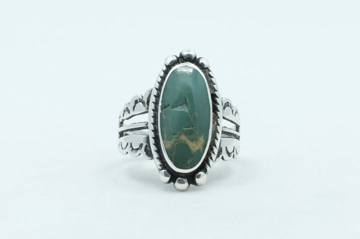 Sterling Silver Turquoise Fred Harvey Era Cerrillos Ring