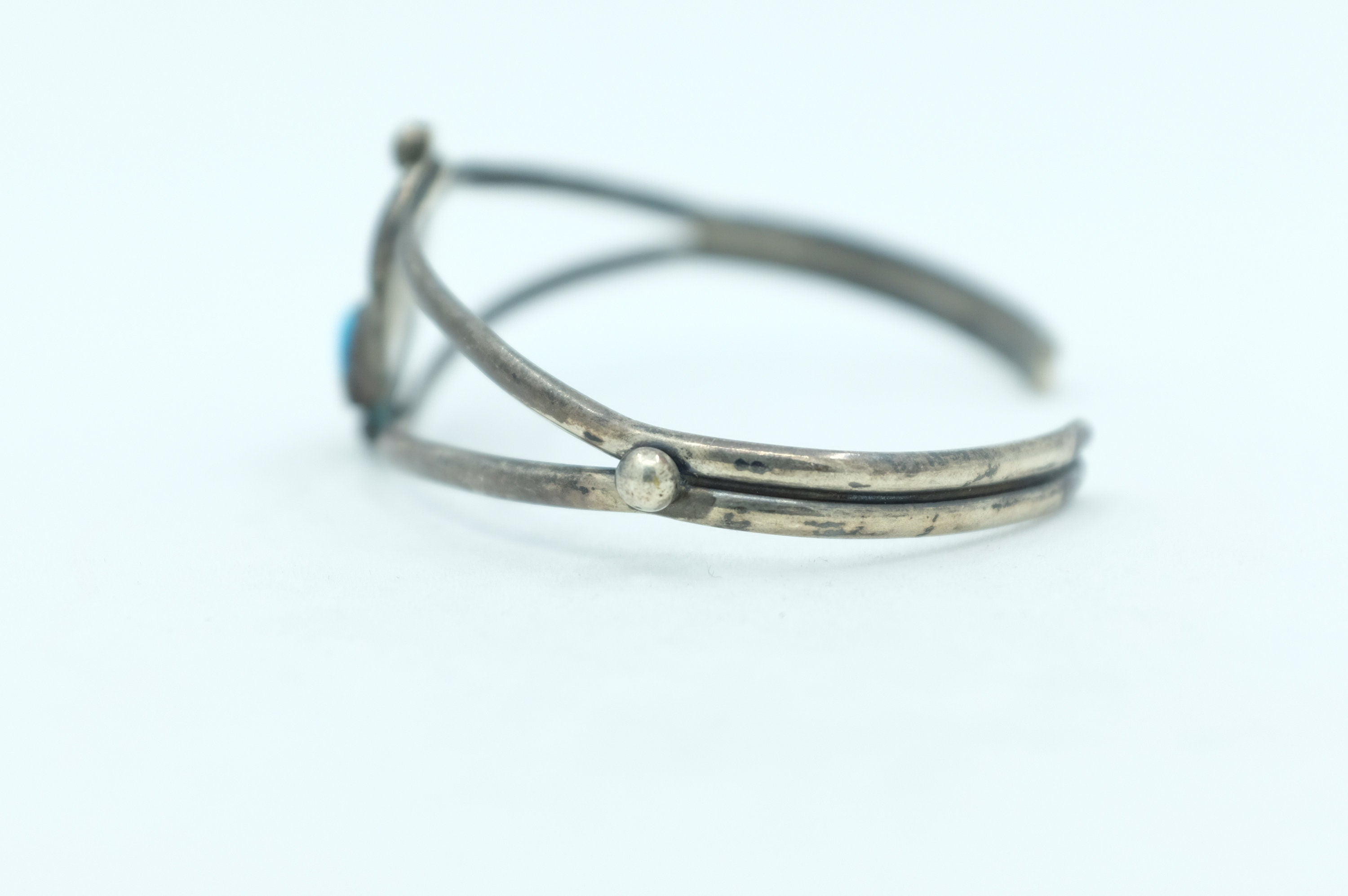 Sterling Silver Turquoise Navajo Cuff Bracelet