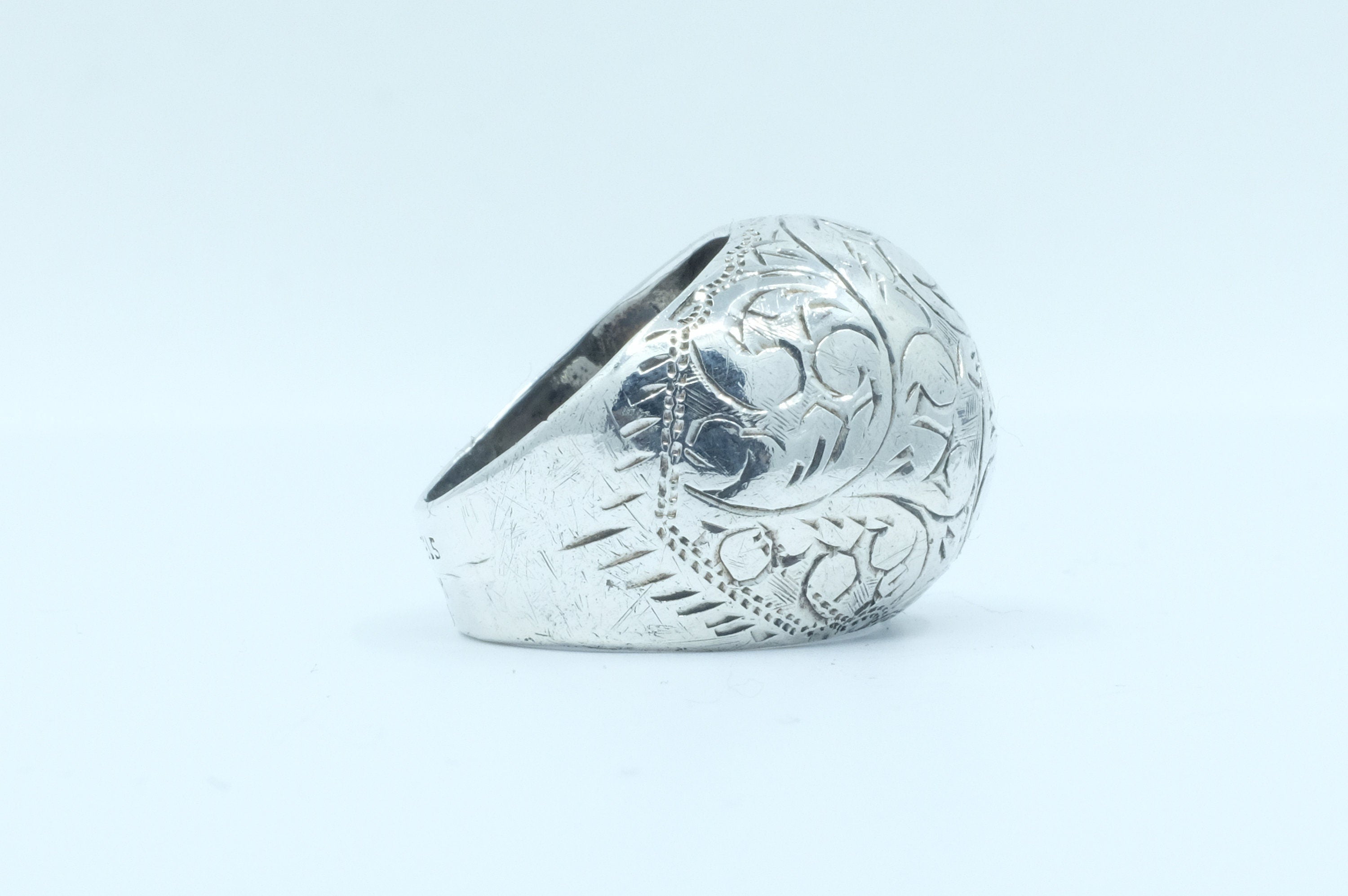 Sterling Silver Thai Etched Ring