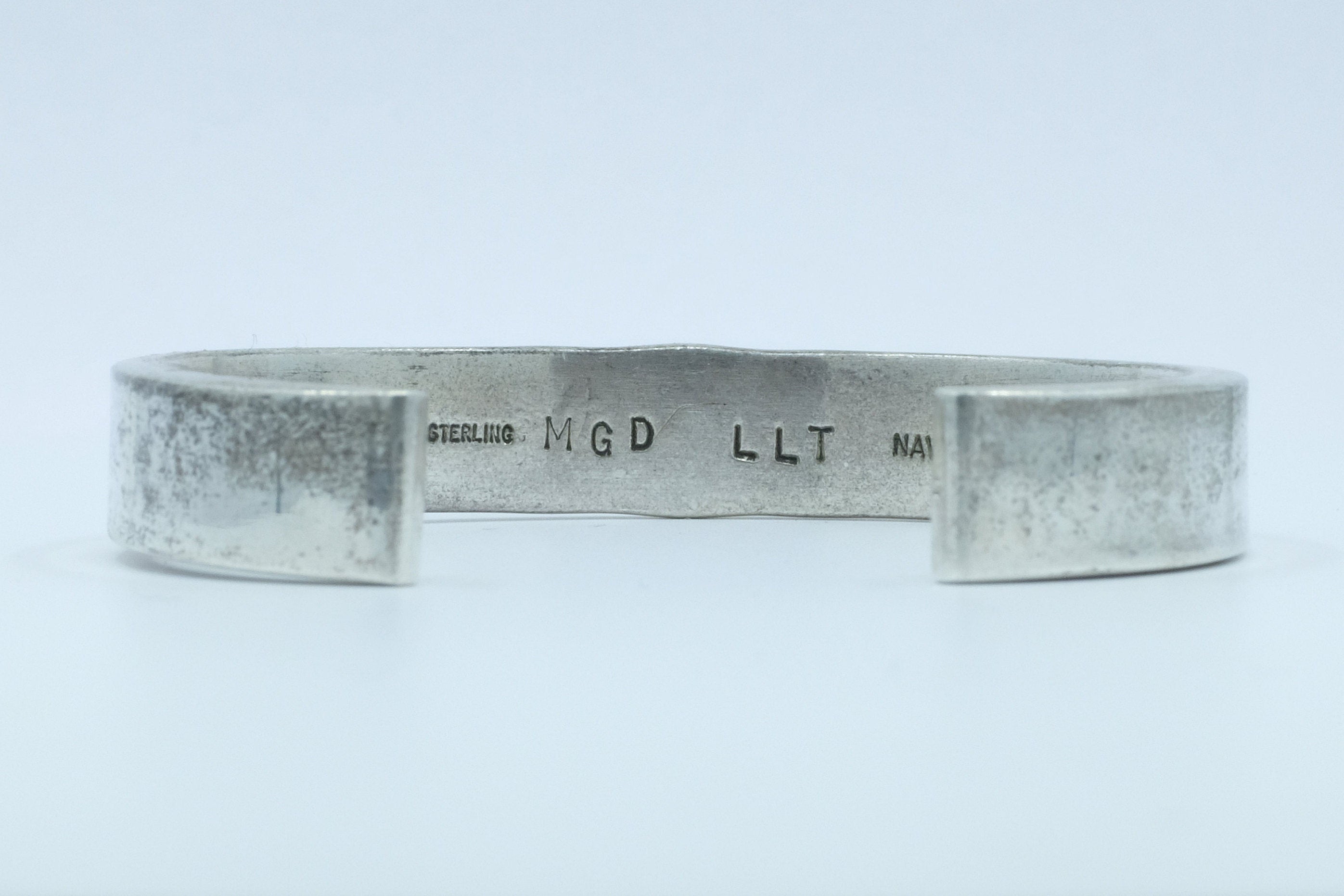 Sterling Silver George Francis Stamped Cuff Bracelet