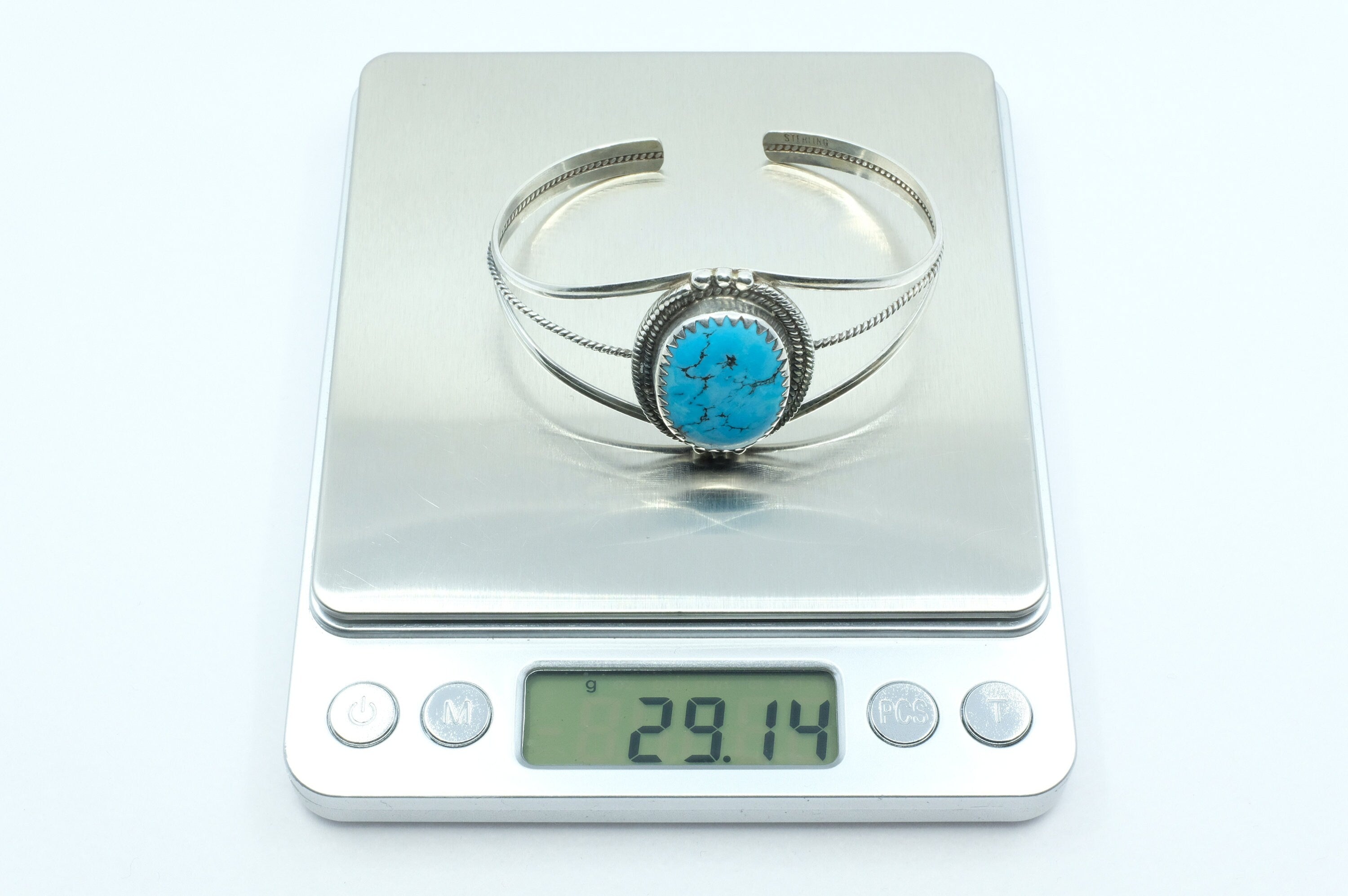 Sterling Silver Sleeping Beauty Turquoise Cuff Bracelet