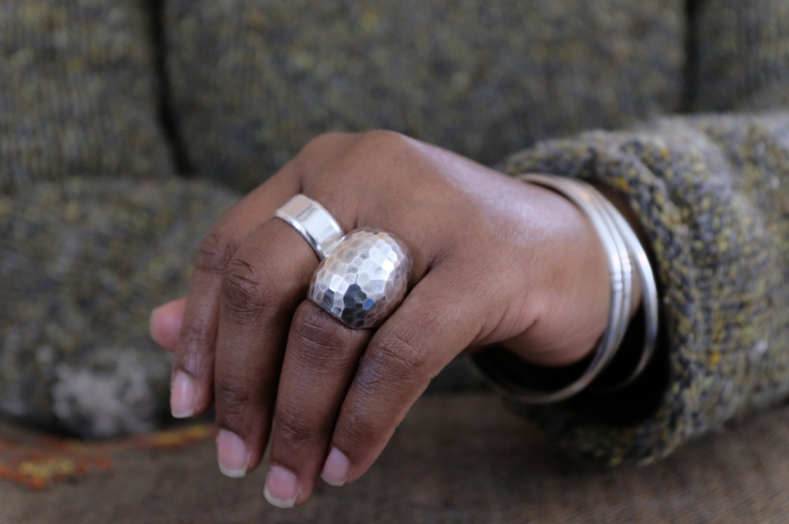 Sterling Silver Hammered Ring