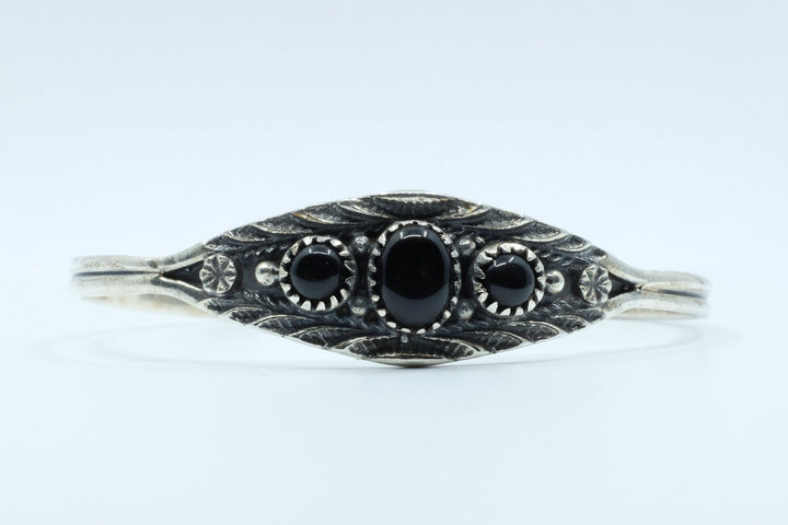 Sterling Silver Onyx Cuff Bracelet