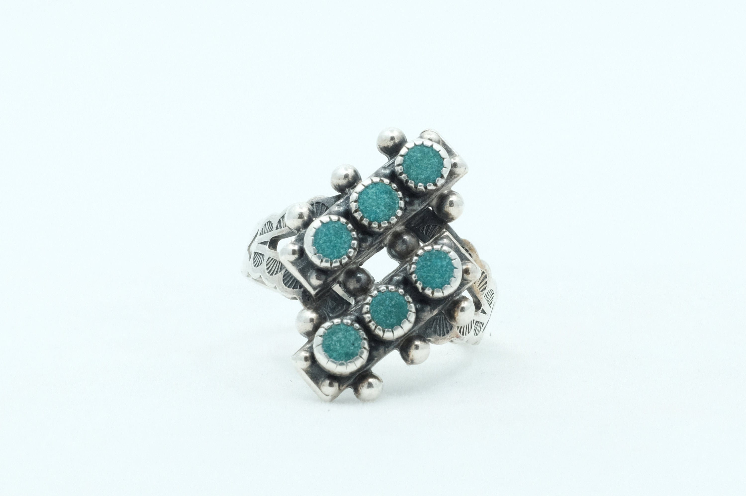 Sterling SIlver Petit Point Zuni Ring