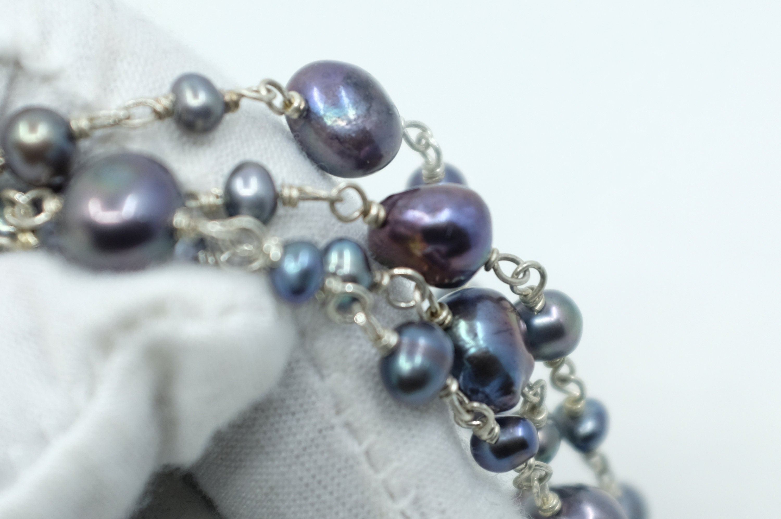 Sterling Silver and Pearl Bracelet