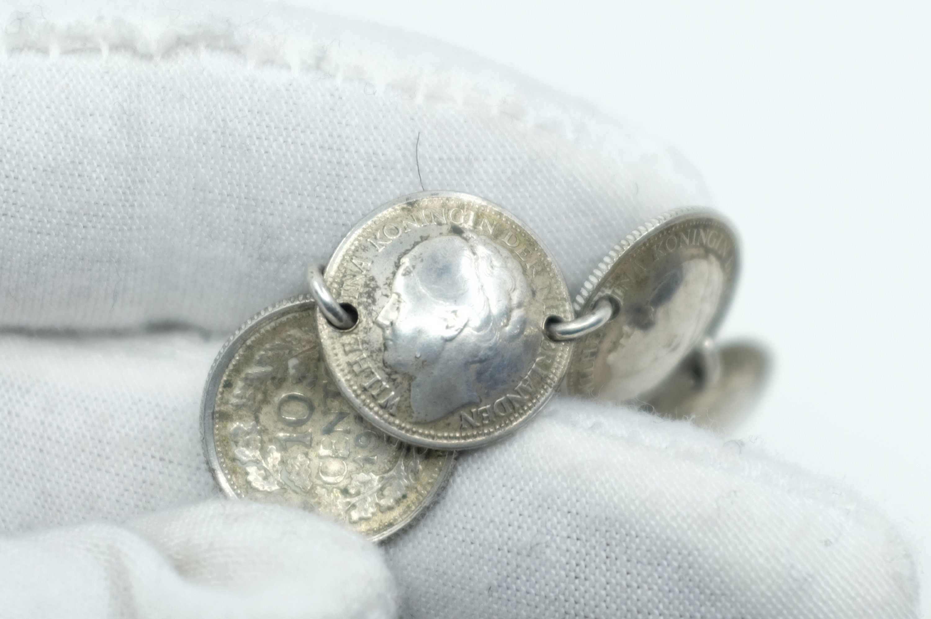 Sterling Silver Dutch Coin Bracelet