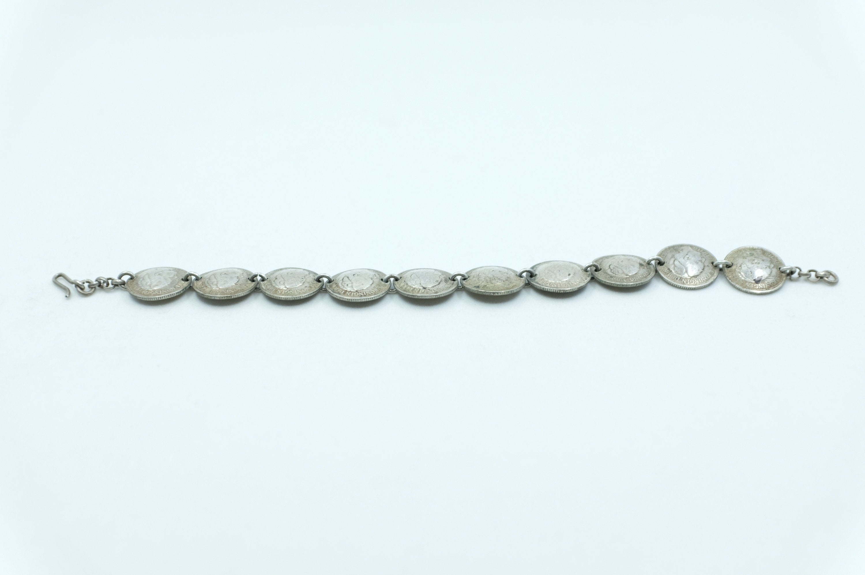 Sterling Silver Dutch Coin Bracelet