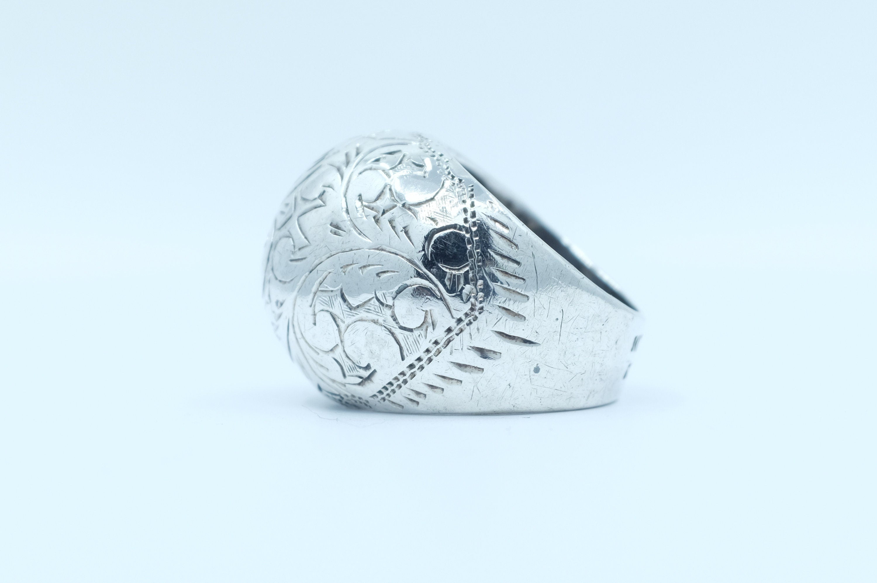 Sterling Silver Thai Etched Ring