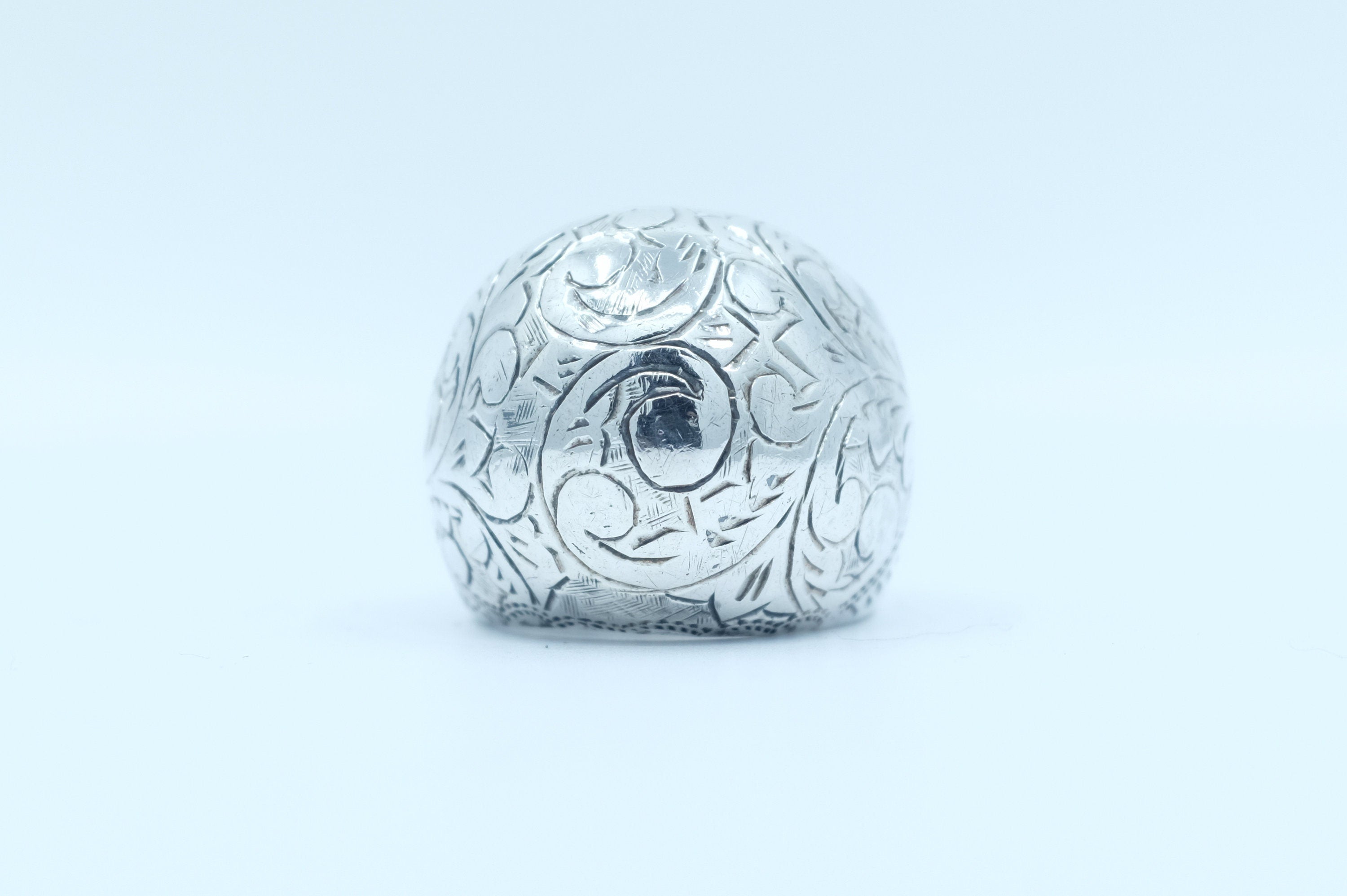 Sterling Silver Thai Etched Ring