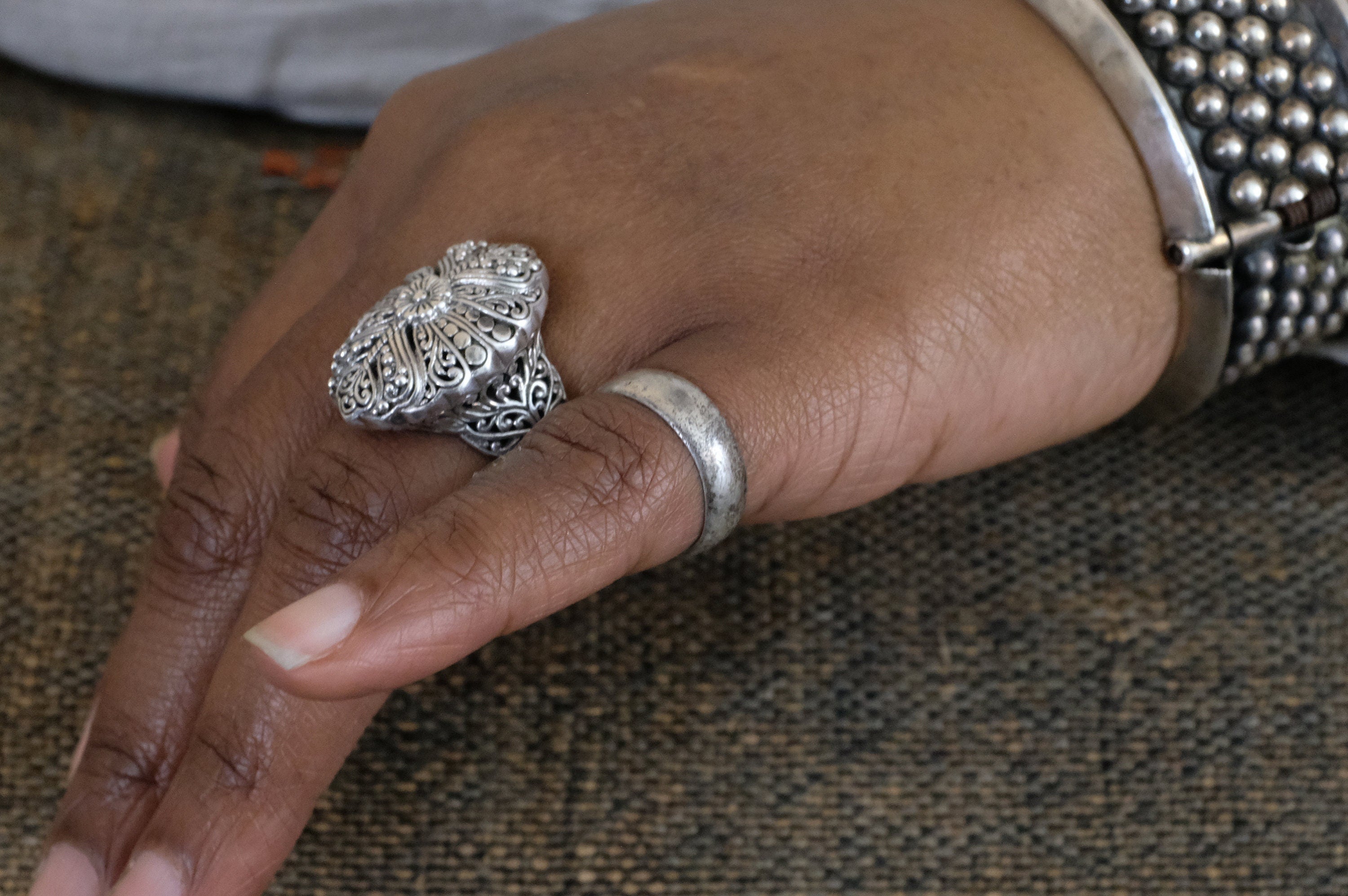Sterling Silver Vintage Patinated Ring