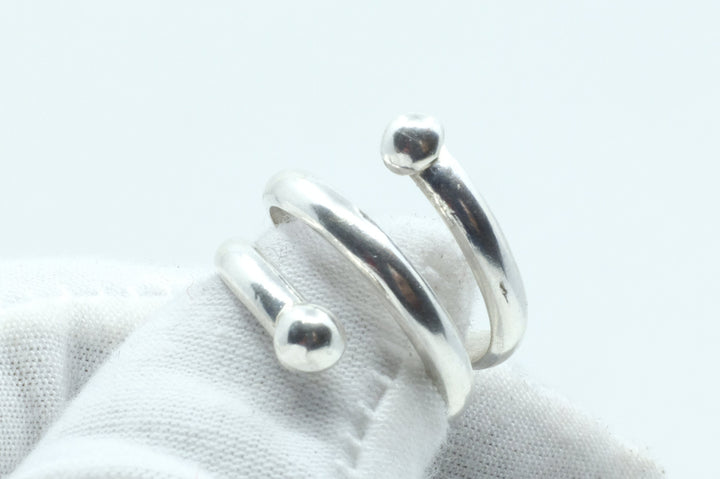 Sterling Silver Modern Spring Ring (4)