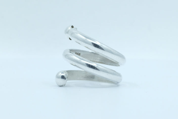 Sterling Silver Modern Spring Ring (4)