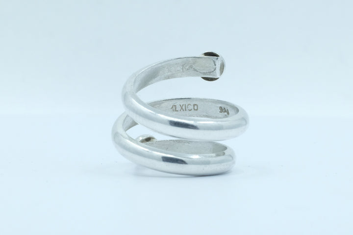 Sterling Silver Modern Spring Ring (4)