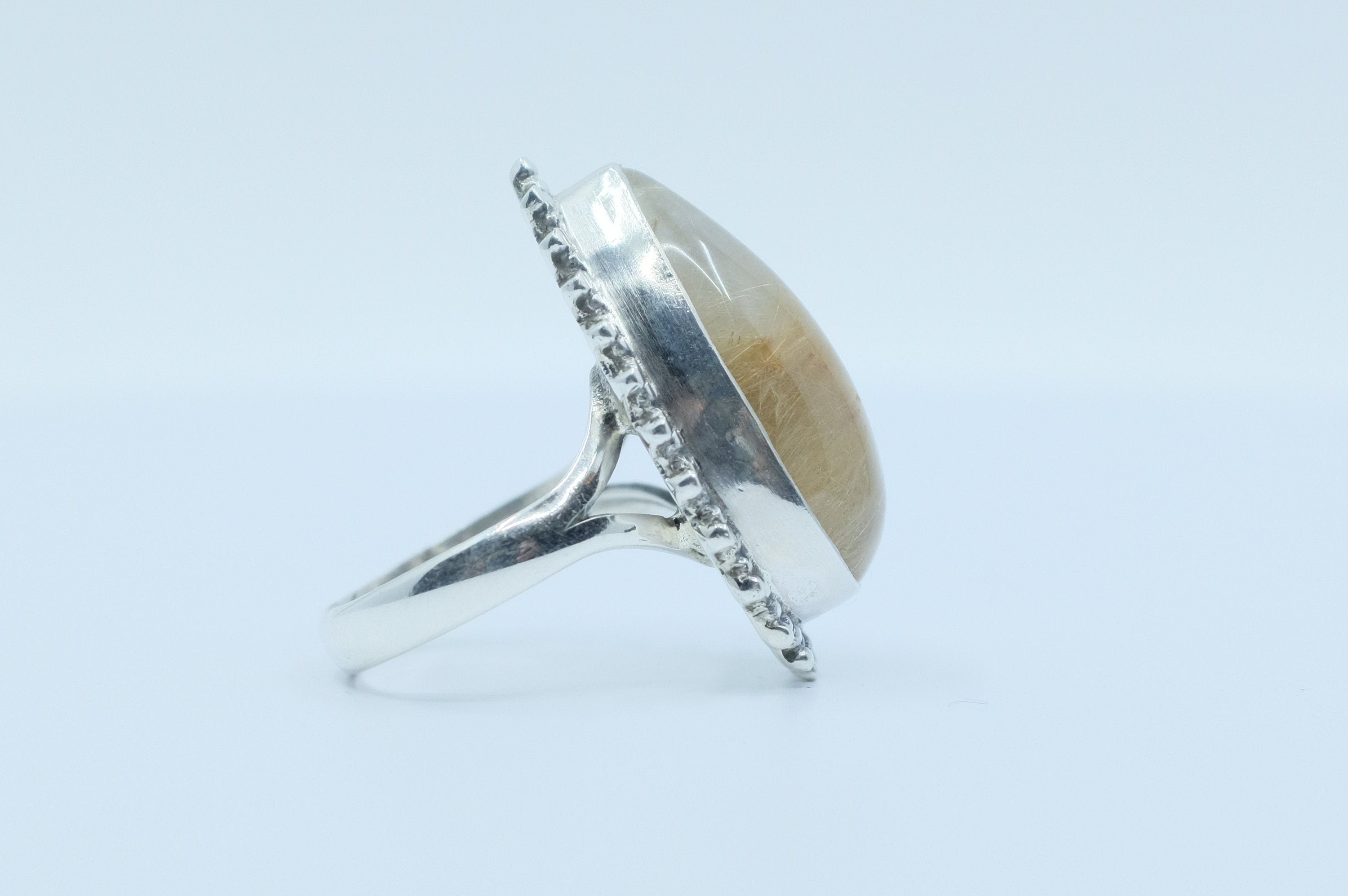 Sterling Silver Rutilated Quartz Ring