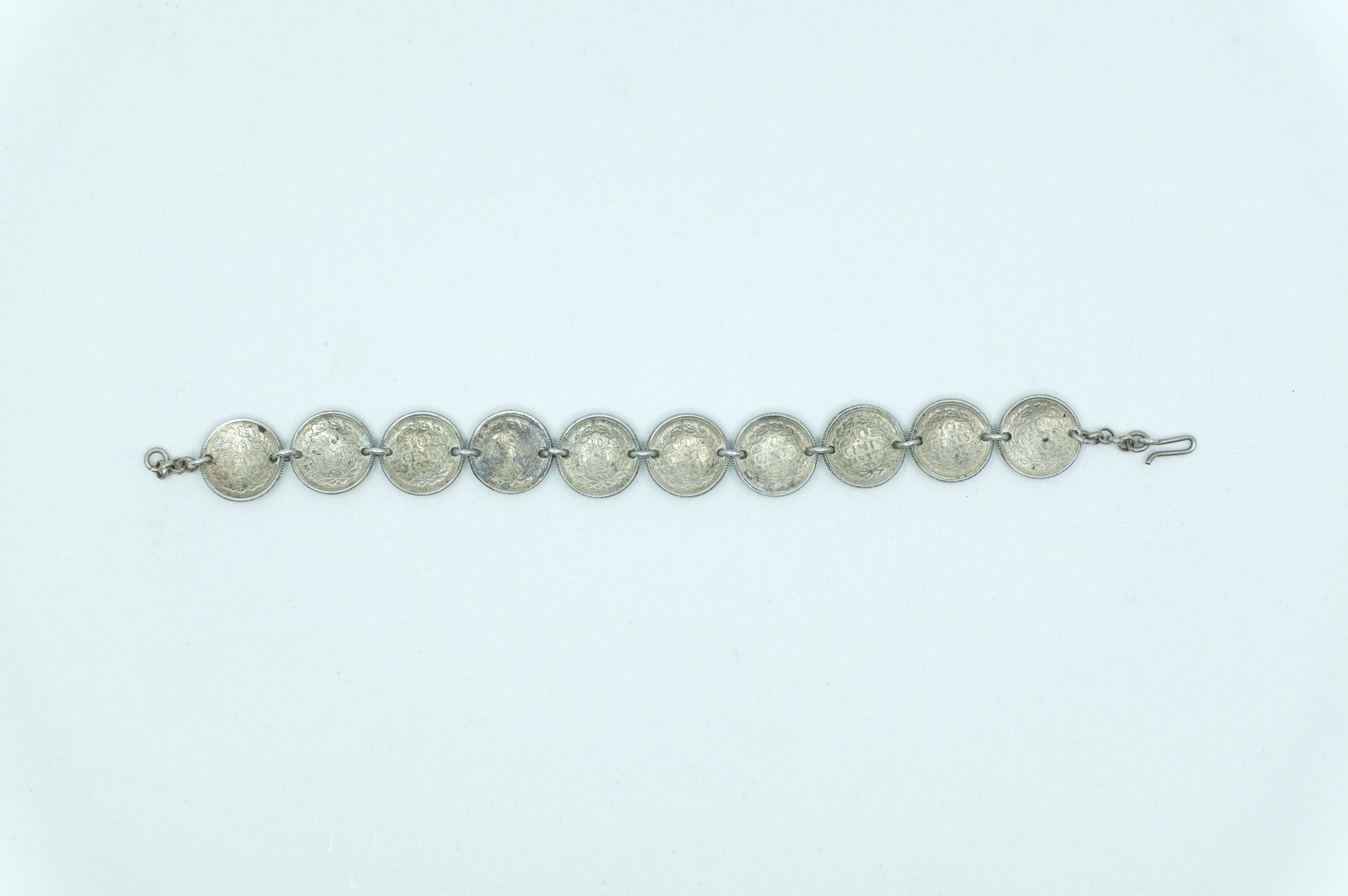 Sterling Silver Dutch Coin Bracelet