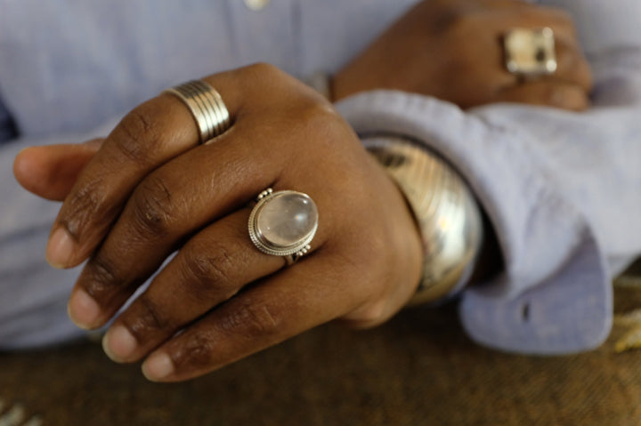 Sterling Silver Rose Quartz Ring