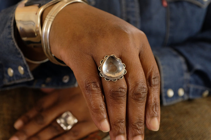 Sterling Silver Clear Quartz Ring