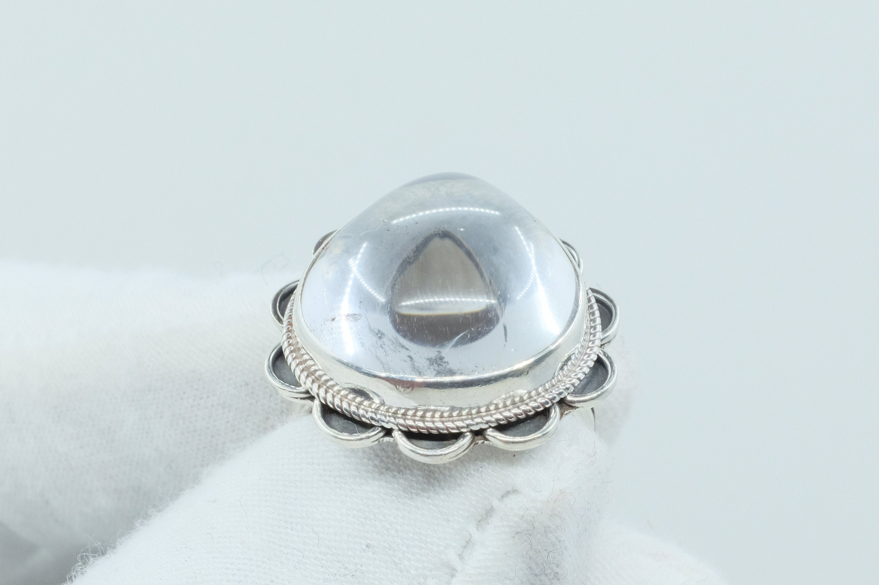 Sterling Silver Clear Quartz Ring