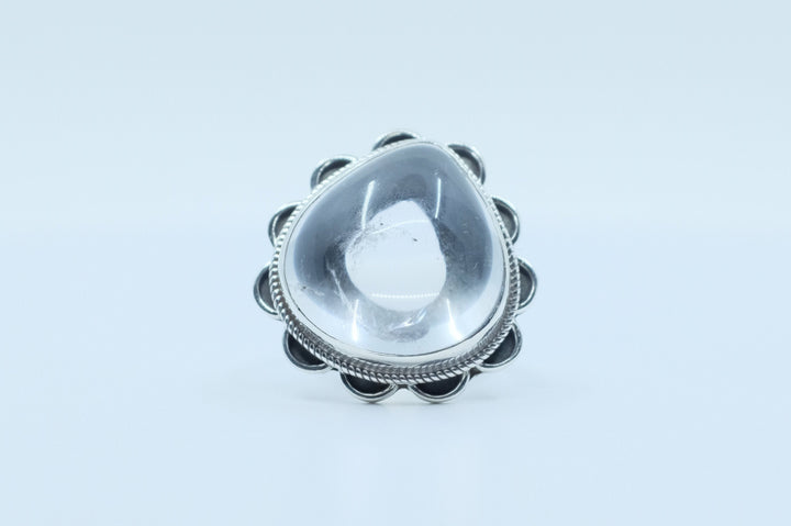 Sterling Silver Clear Quartz Ring