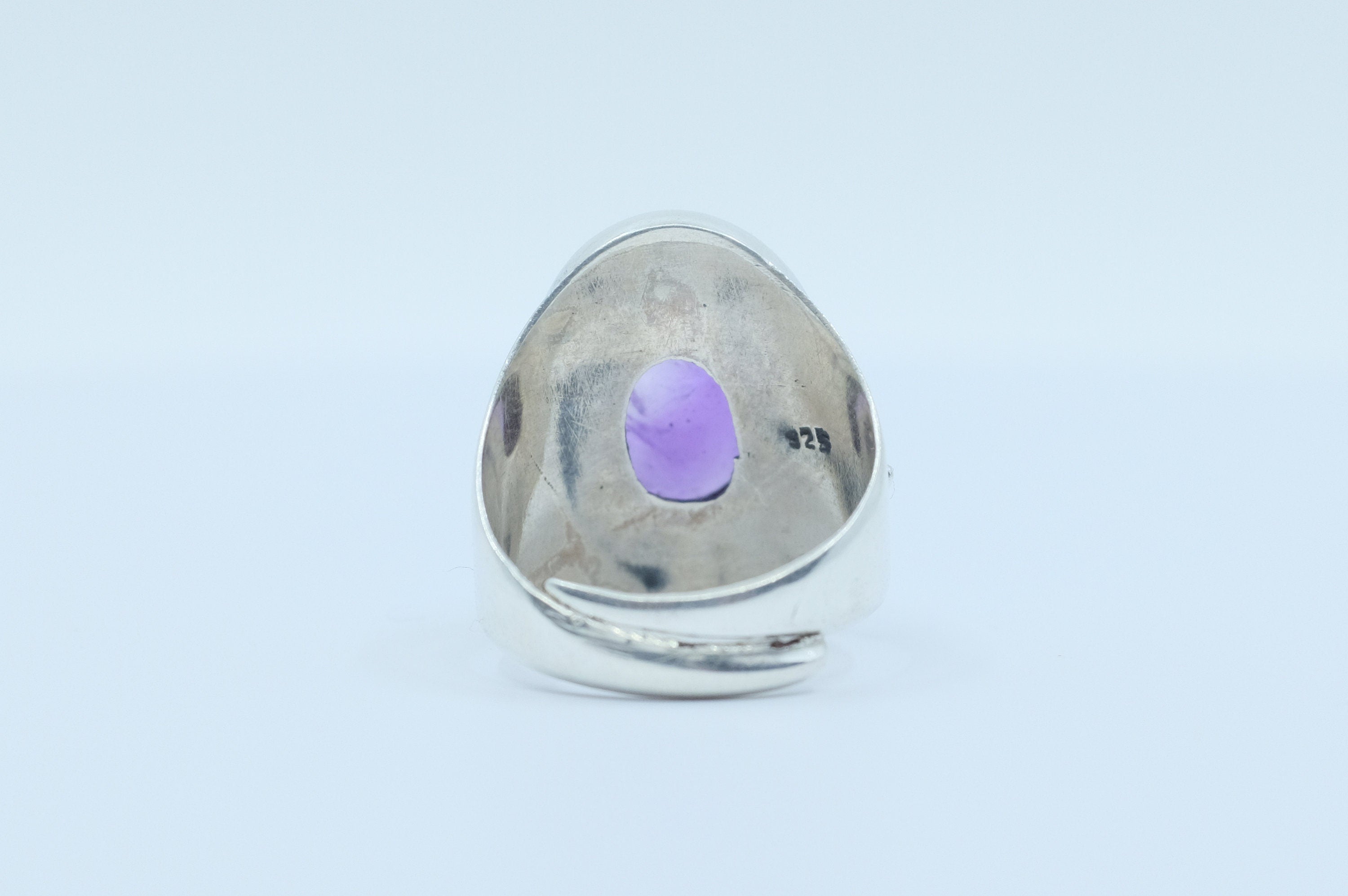 Sterling Silver Amethyst Nepalese Ring