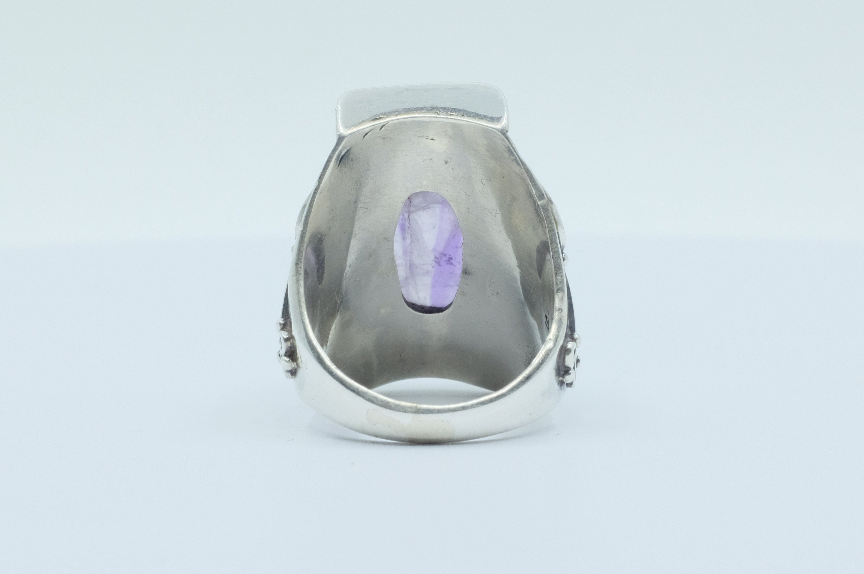 Sterling Silver Amethyst Tibetan Ring