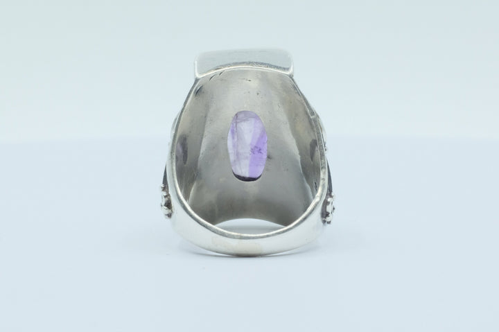 Sterling Silver Amethyst Tibetan Ring