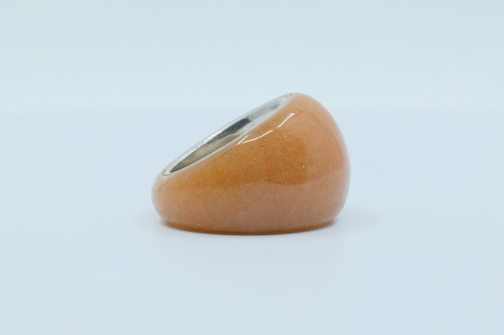 Sterling Silver Orange Aventurine Ring