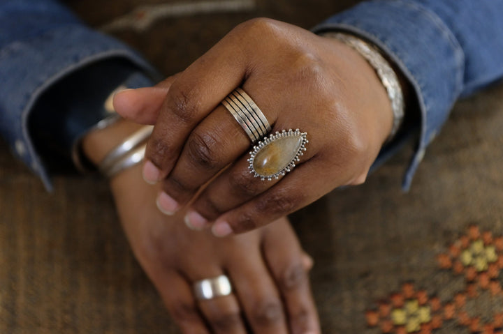 Sterling Silver Rutilated Quartz Ring