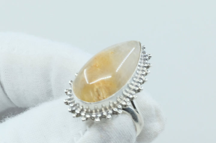 Sterling Silver Rutilated Quartz Ring